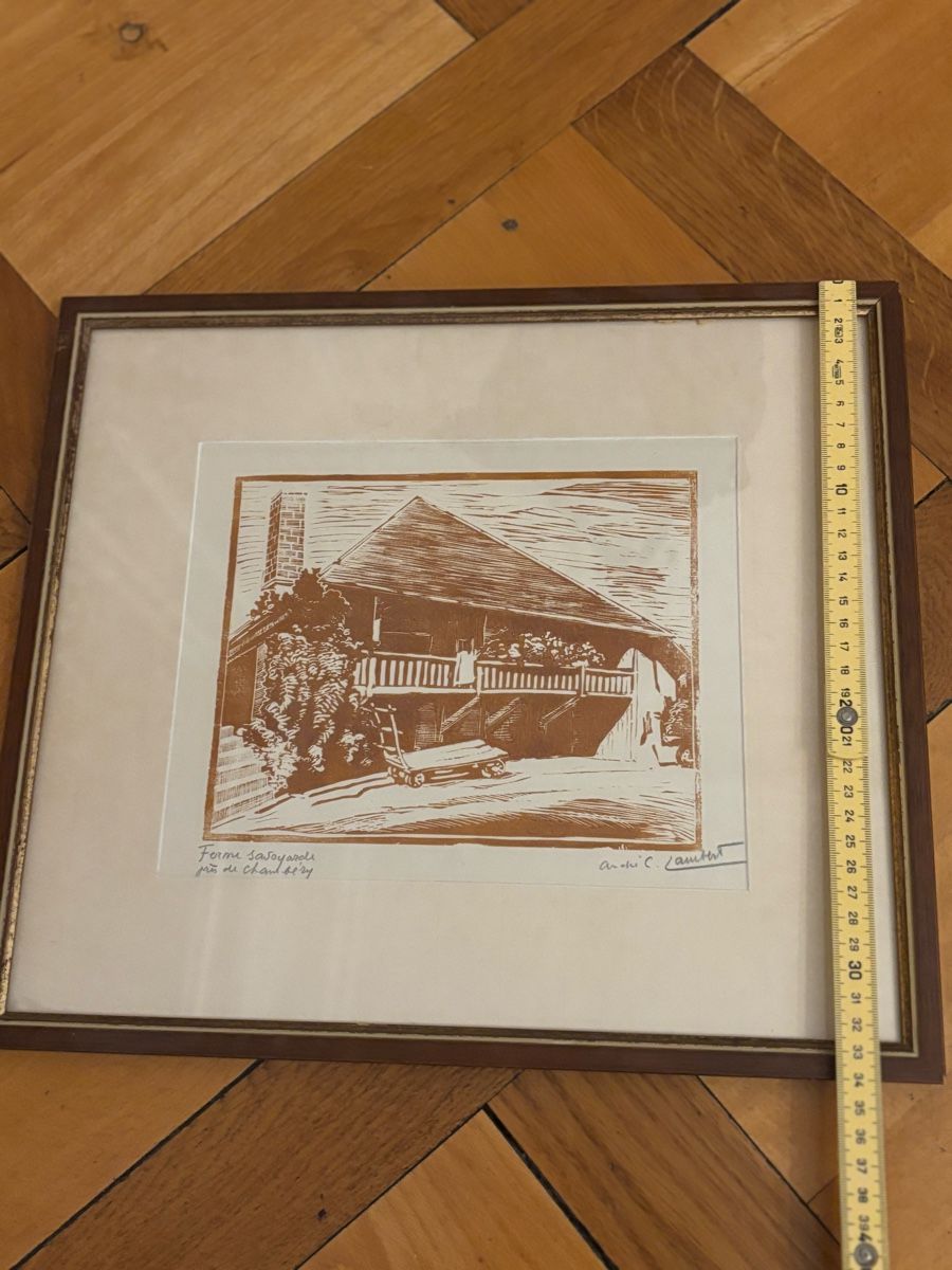 Incisioni: Gravure Ancienne Signée Lambert, ferme savoyarde – Usato da Genève venduto da ati_tj8f 7