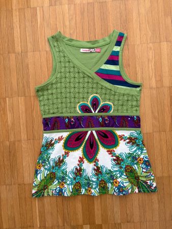 Desigual Top Gr. 13/14, Grün/Bunt, Sommerlich & Trendy