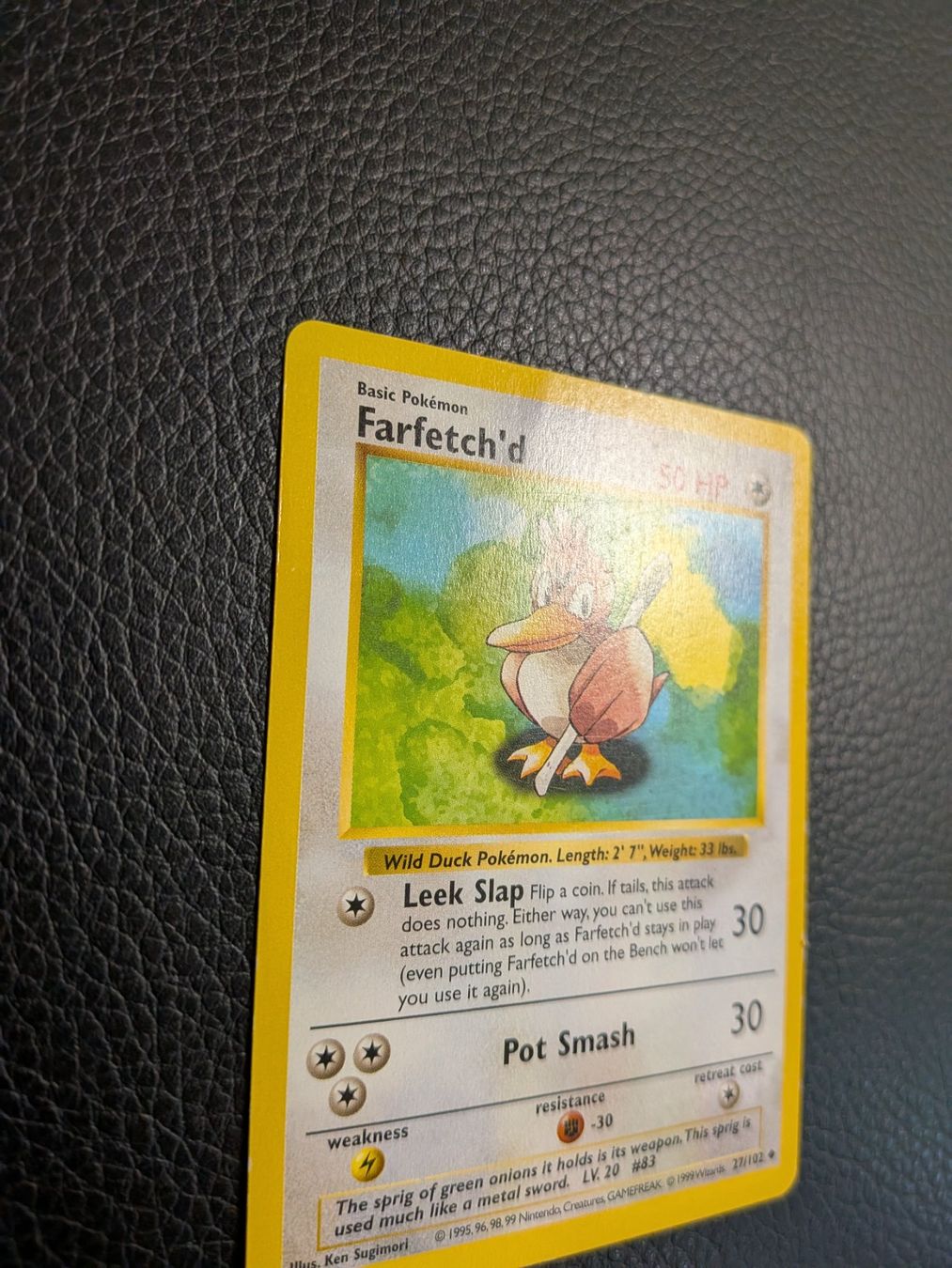 Pokémon Sammelbilder & Trading cards: Base Set Shadowless Farfetch’d 27/102 Ab 1 – Gebraucht aus Paradiso von Pkmn10 2