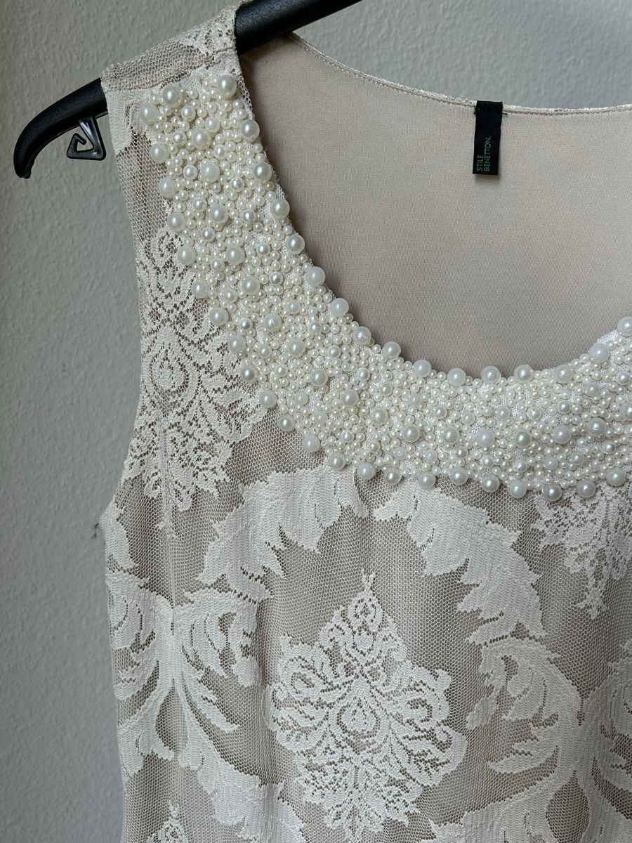 Benetton Vestiti: Robe dentelle Benetton XS avec perles – Nuovo (secondo la descrizione) da Neuchâtel venduto da belange 5