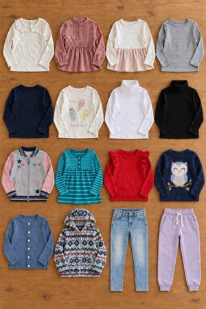 Mädchen-Winterkleiderpaket – 16 Teile - Gr 104 - 3-4 Jahre