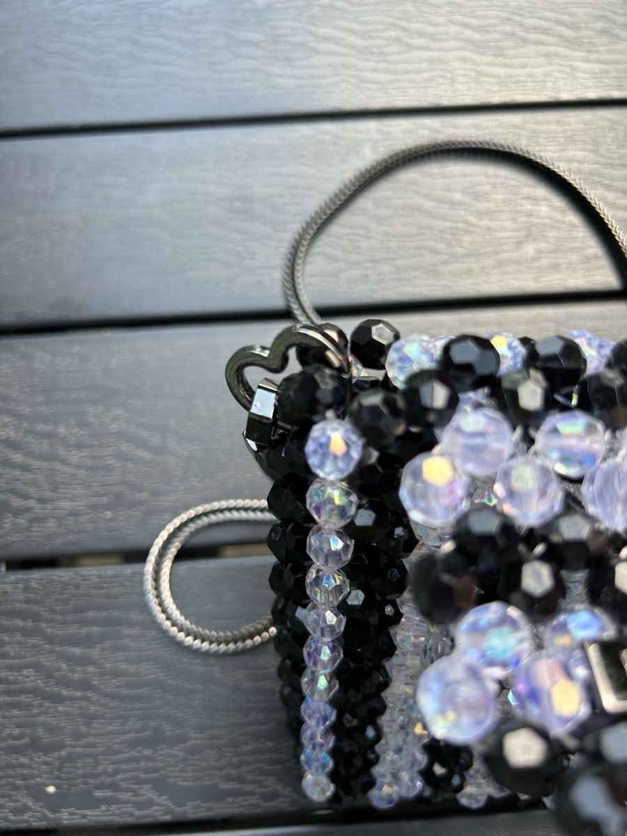 Taschen für Damen: Beaded Phone Bag, Handmade, Black & White - Summer! – Neu und originalverpackt aus Saland von ele_vc96 3