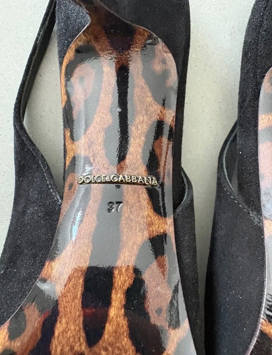 Dolce & Gabbana Scarpe da donna: Dolce & Gabbana Slingback Pumps Gr. 37, schwarz – Nuovo (secondo la descrizione) da Triesen venduto da atos87 4