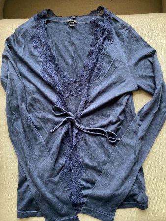 Complet negligé 2pcs lancetti liseuse bleu ta