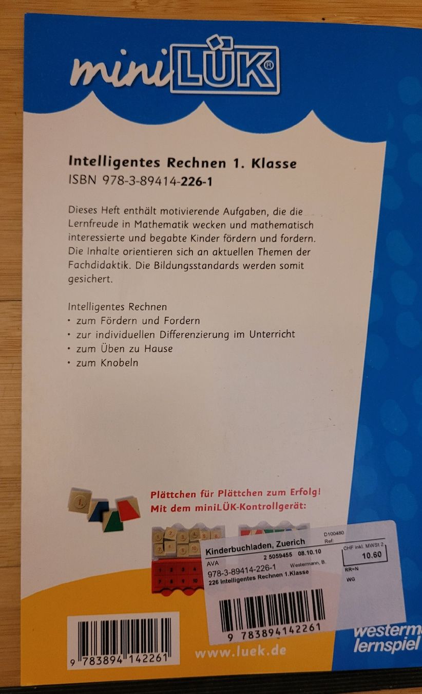 Bücher: Mini Lük und 6  Lernhefte " 1. Klasse plus Gerät – Neu (gemäss Beschreibung) aus Winkel von Tongabonga 1