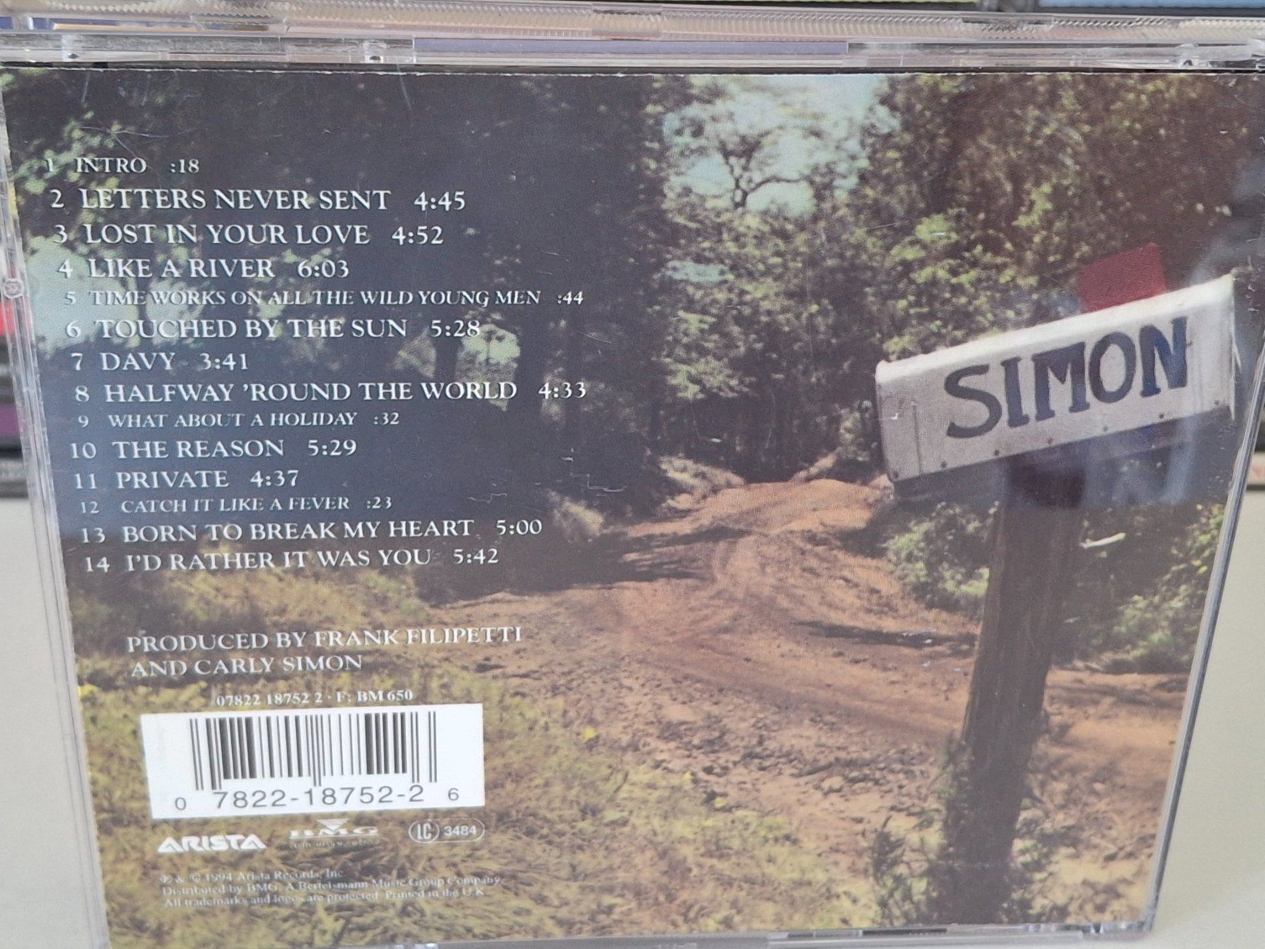 CD: CD Carly Simon -  Letters Never Sent – Usato da Aarberg venduto da Jackup1 1