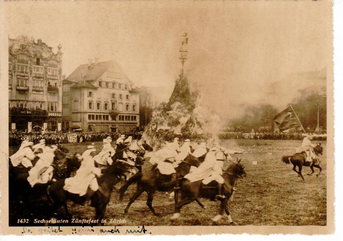 Cartoline postali: Zürich - Sechseläuten  1933 – Usato da Wolhusen venduto da Curver9