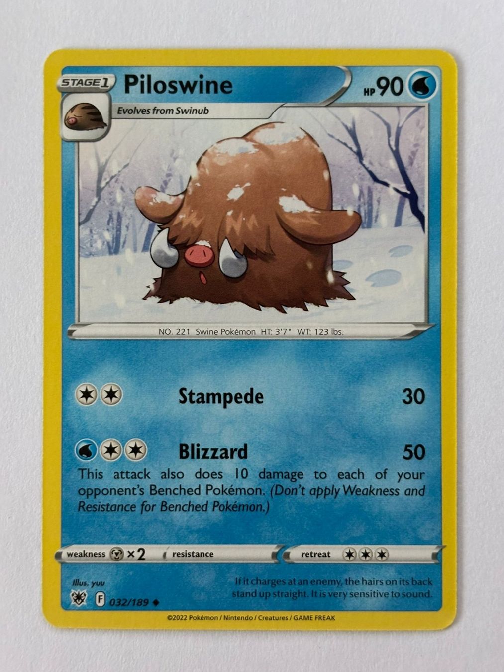 Pokémon Carte collezionabili: Pokemon-Karte Piloswine 032/189 – Usato da Herisau venduto da Seyashop1