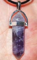 Halskette B-72 – Säule – Amethyst – ca. 3,3 cm