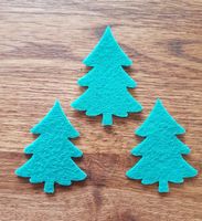 5 Stk Filz Tannenbaum gestanzt, Felt Die cuts