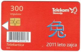 Telefonkarte Slowenien, Chinesisches Horoskop Hase