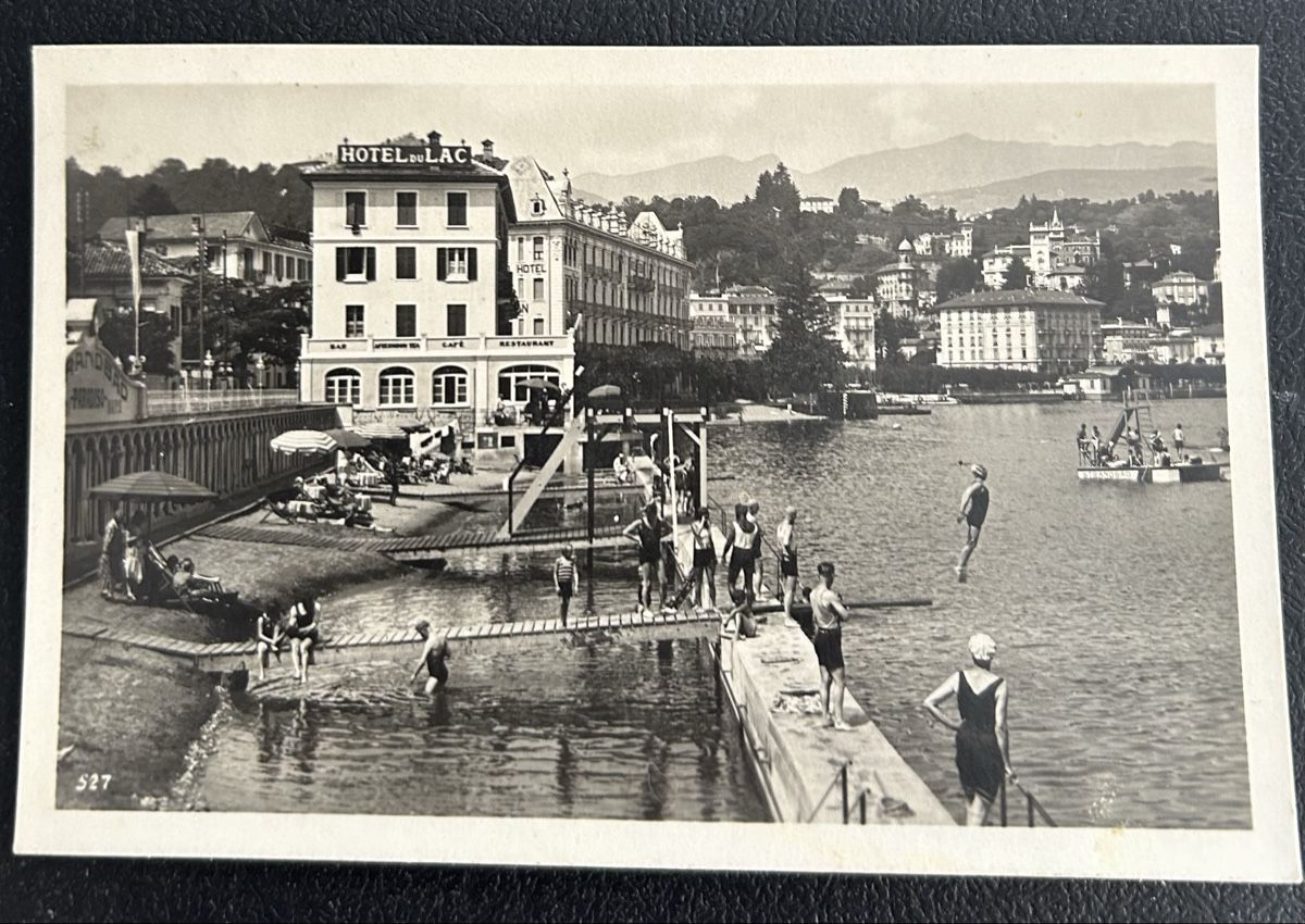 Ansichtskarten: Lugano Paradiso Strandbad  – Gebraucht aus Horw von Tellbub
