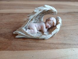 Sleeping Angel Figurine Ornament Winged Cherub Cute Decor