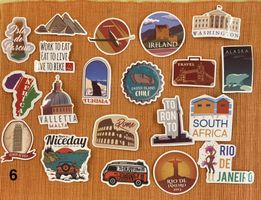 Aufkleber/Stickerset outdoor  natur adventure 20 Stk