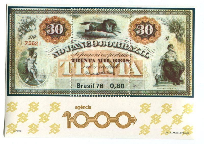 Alle Briefmarken: Block "Banknoten". Brasilien. – Neu und originalverpackt aus Basel von Butsch5