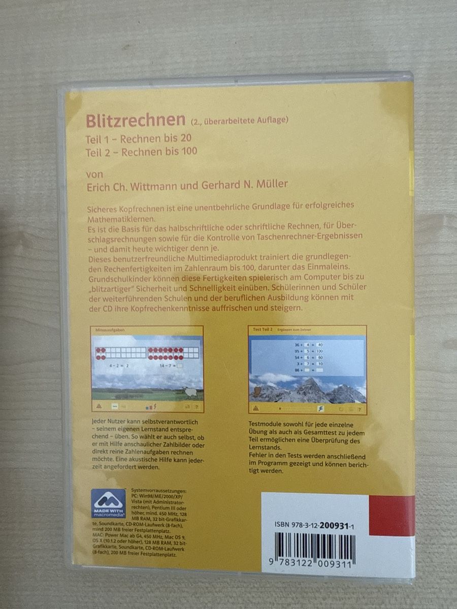 Software: Blitzrechnen 1/2, Das innovative Kopfrechenprogramm – Usato da Biel-Benken BL venduto da Dissae 2