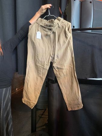 H&M Stoffhose braun/beige Grösse 36, Viscose Leinen Gemisch