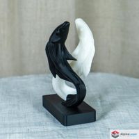 Yin-Yang Koi Sculpture – Harmony in Motion - 3D Printed