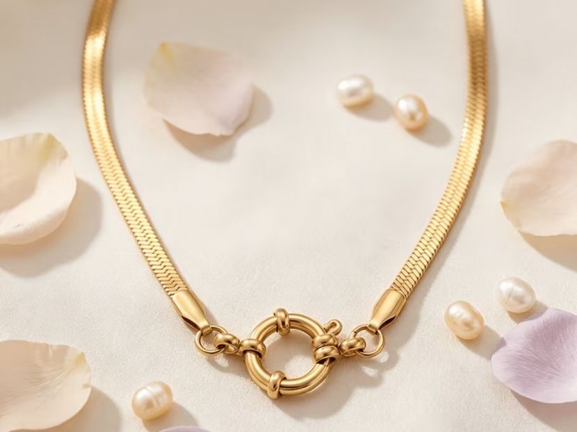 Catenine: Luxus Elegante Kette Farbe : Gold – Nuovo (secondo la descrizione) da Biel-Bienne venduto da Roserosse13 6