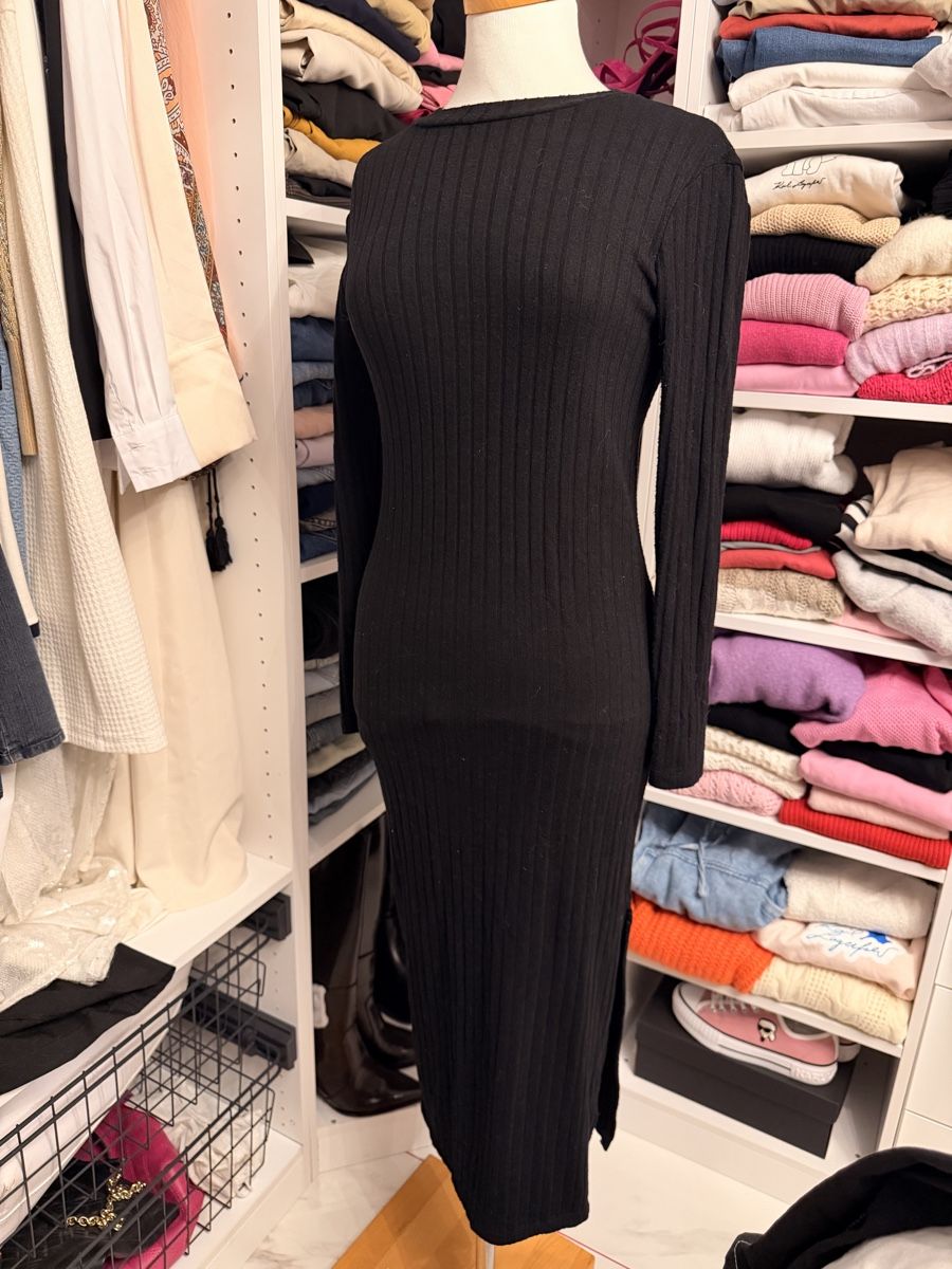 Stradivarius Kleider: Schwarzes Strickkleid von Stradivarius, Grösse M – Gebraucht aus Arch von Aga84 1