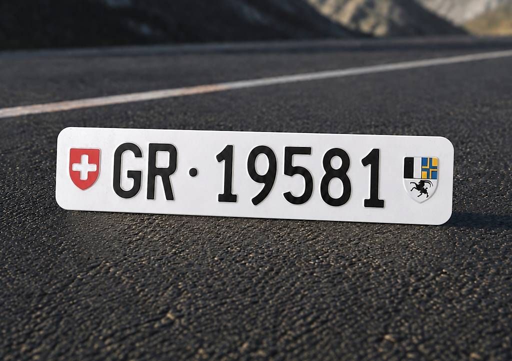 Insegne: GR Autonummer/Kontrollschild – Usato da Chur venduto da autonummer-gr.ch