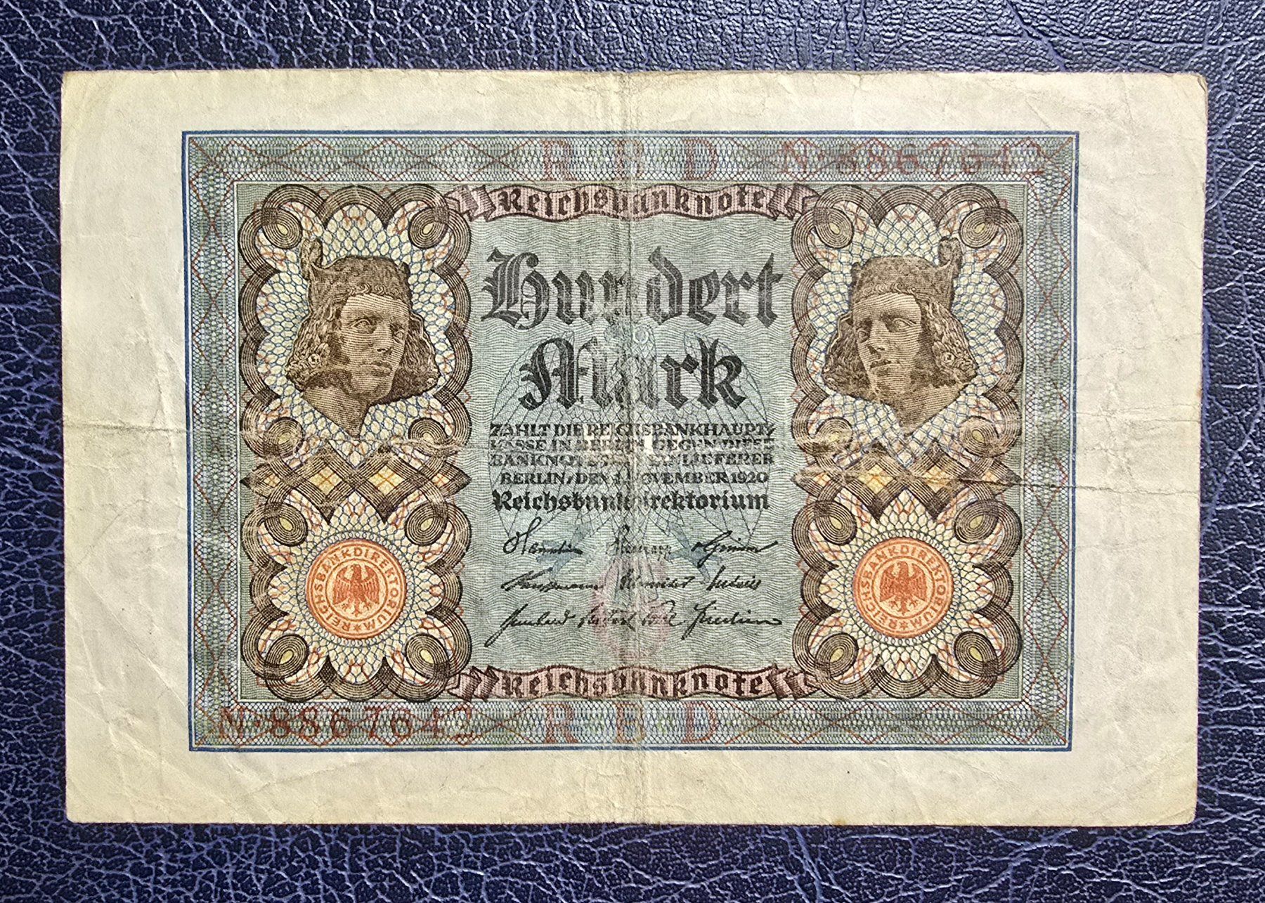 Banconote: Deutsches Reich-100 Mark – Usato da Hittnau venduto da stamps_and_coins