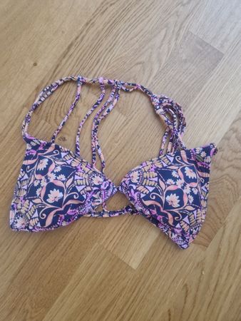 Bikini Oberteil - Pink/Orange mit spez. Rückenträgern - Gr M