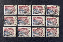 Lot timbres Monaco Stade nautique Rainier III