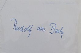 Rudolf am Bach (1919-2004) Pianist - Autogramm