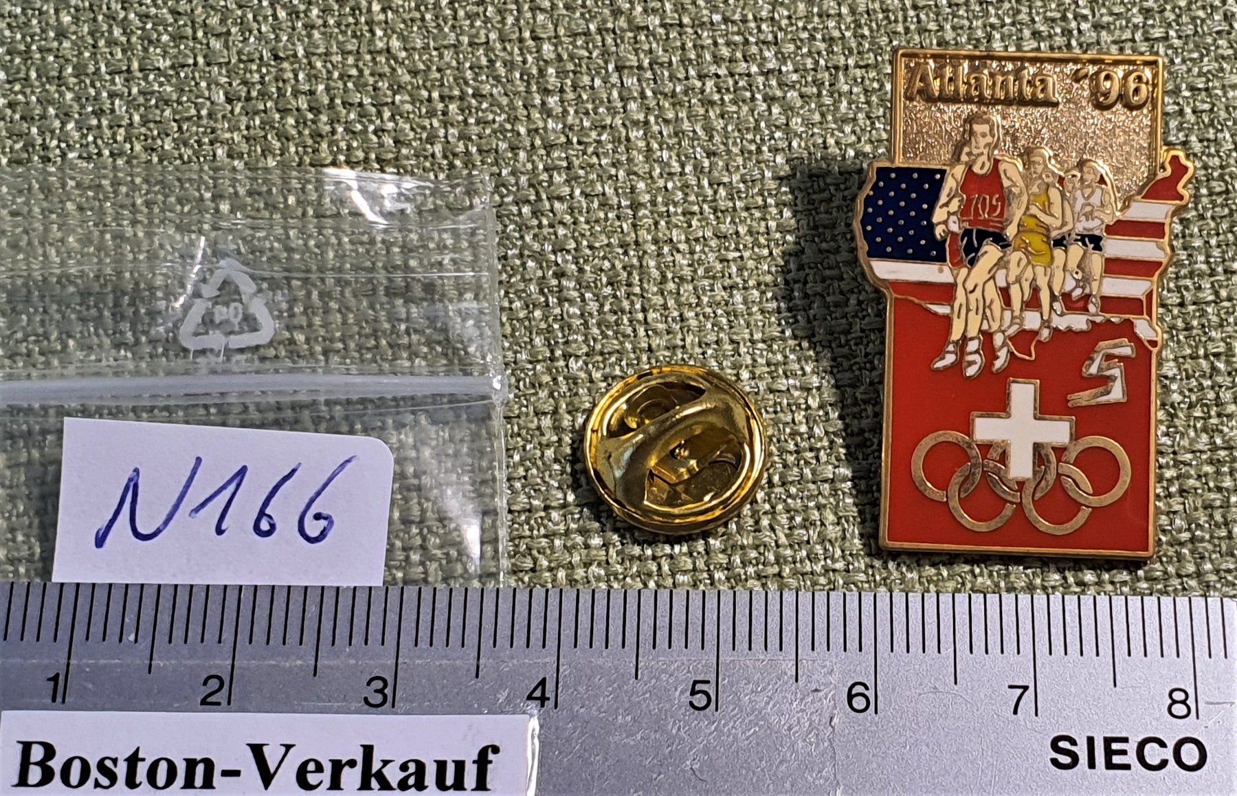 Spille & Fermagli: N166 - Pin Swiss Olympic Atlanta 1996 - Gehen oder Marathon – Usato da Reinach BL venduto da Boston-Verkauf 2