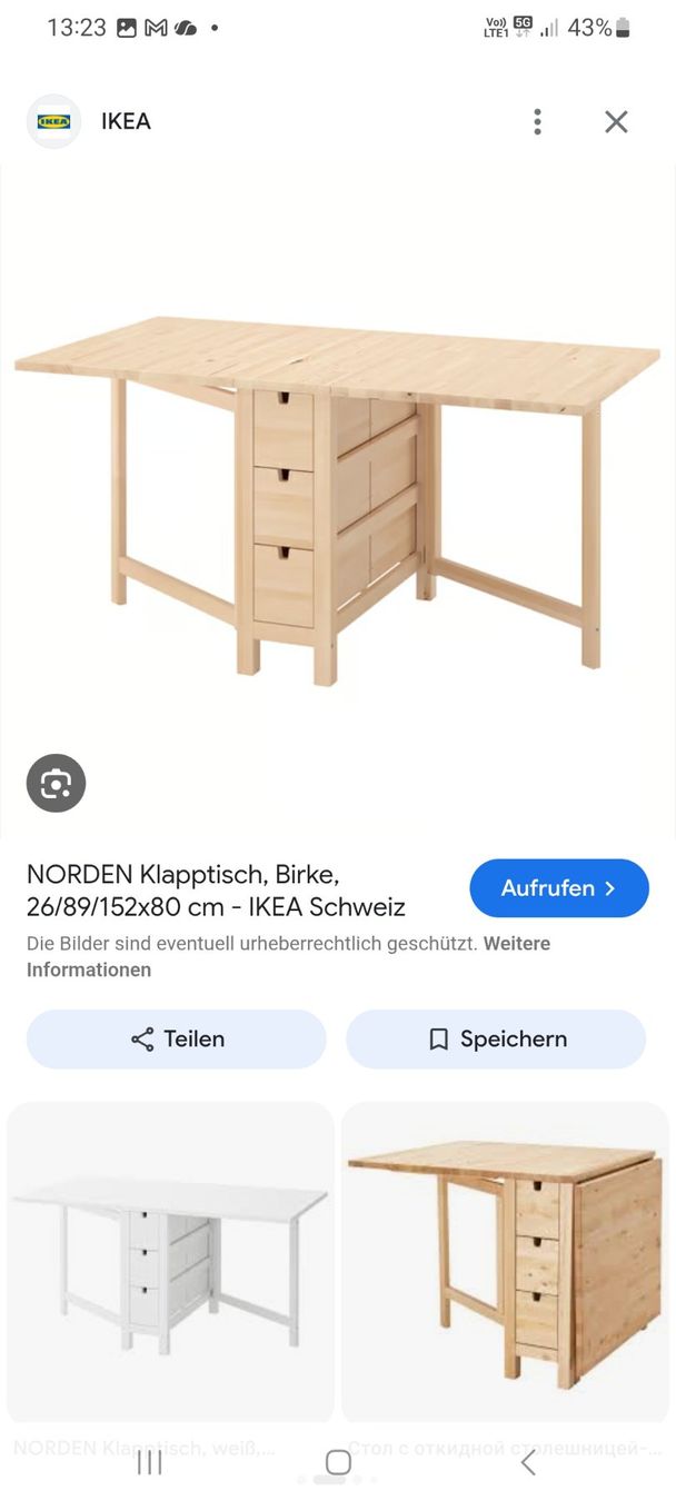 Ikea Tische: Ausziehtisch  Klappbar ikea Norden – Gebraucht aus Niederlenz von DaveDasWahnsinn 3
