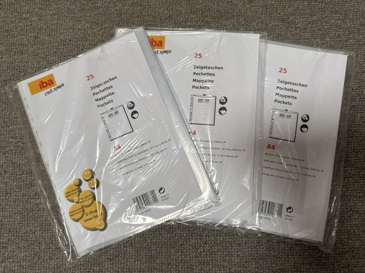 Cartelle & Buste: Zeigetaschen iba, 75 Stück – Nuovo e nell'imballaggio originale da Matzingen venduto da carola71