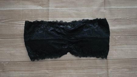 🆕 Spitzen-Bandeau-Top - XL - Trägerloser BH in Schwarz