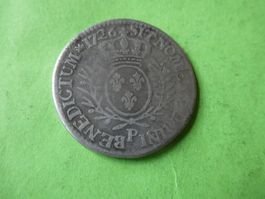 Frankreich 1726, Silbermünze 25 mm
