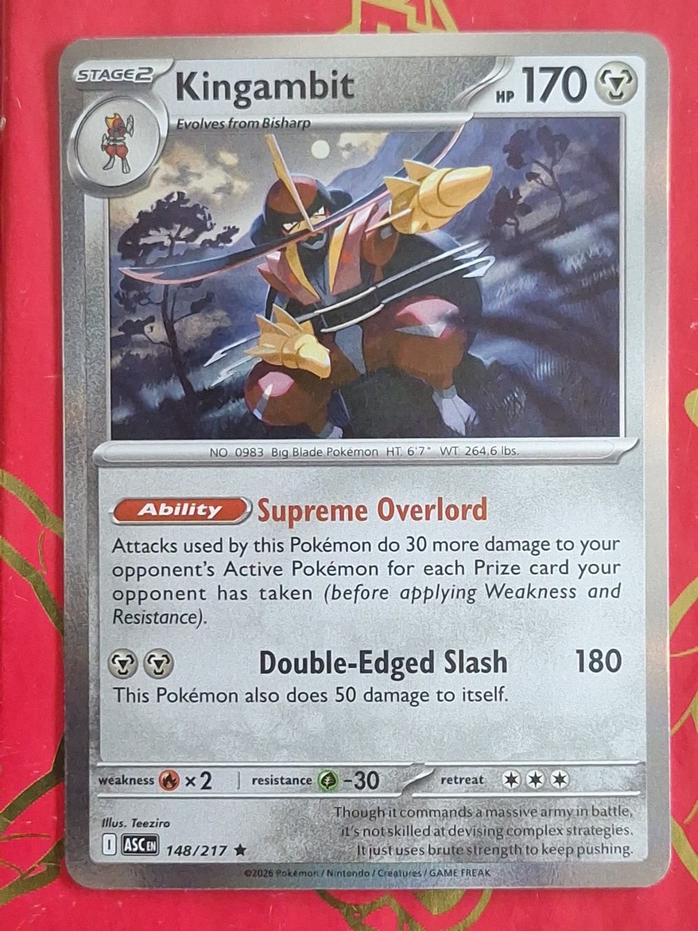 Pokémon Carte collezionabili: Kingambit - Ascended Heroes – Usato da Altstätten SG venduto da GGsGameshop