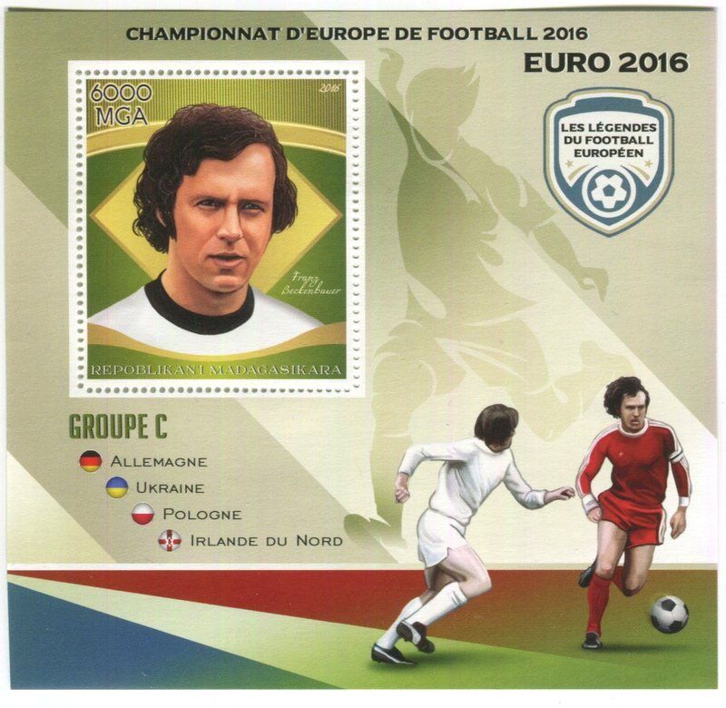 Tous les timbres: Block "Fussball. Franz Beckenbauer". Madagaskar – Neuf avec emballage d'origine à Basel par Butsch5