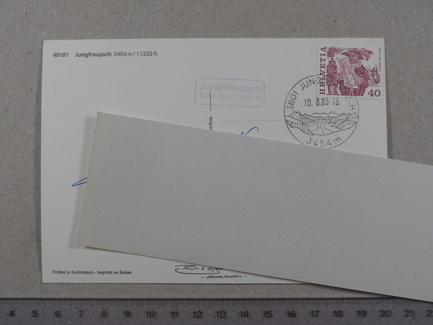 Cartes postales: Jungfraujoch, 1983 – D'occasion à Lenzburg par fh1 1