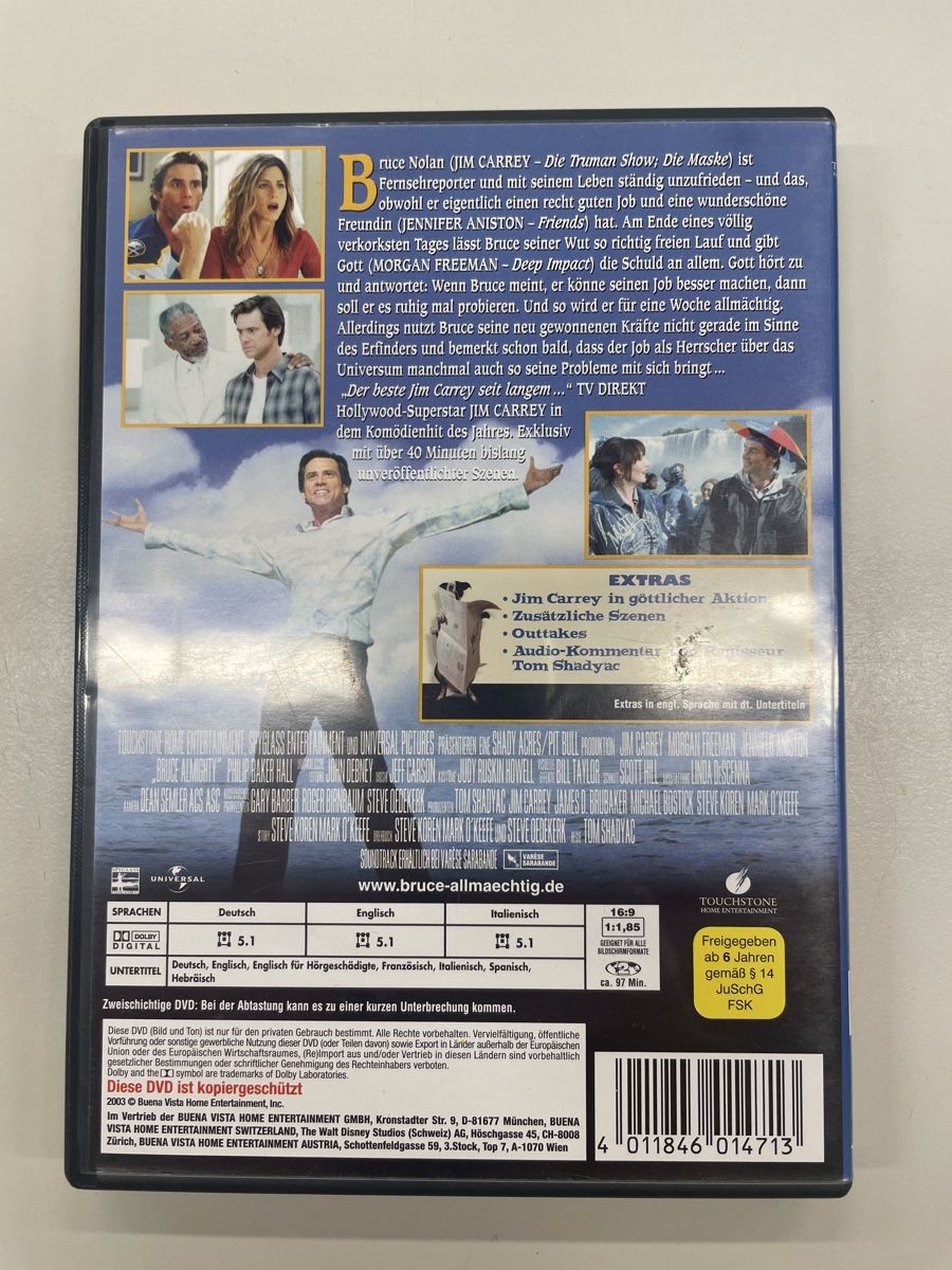 Tutti i DVDs: Bruce Allmächtig DVD Jim Carrey – Usato da Therwil venduto da rubininio 1