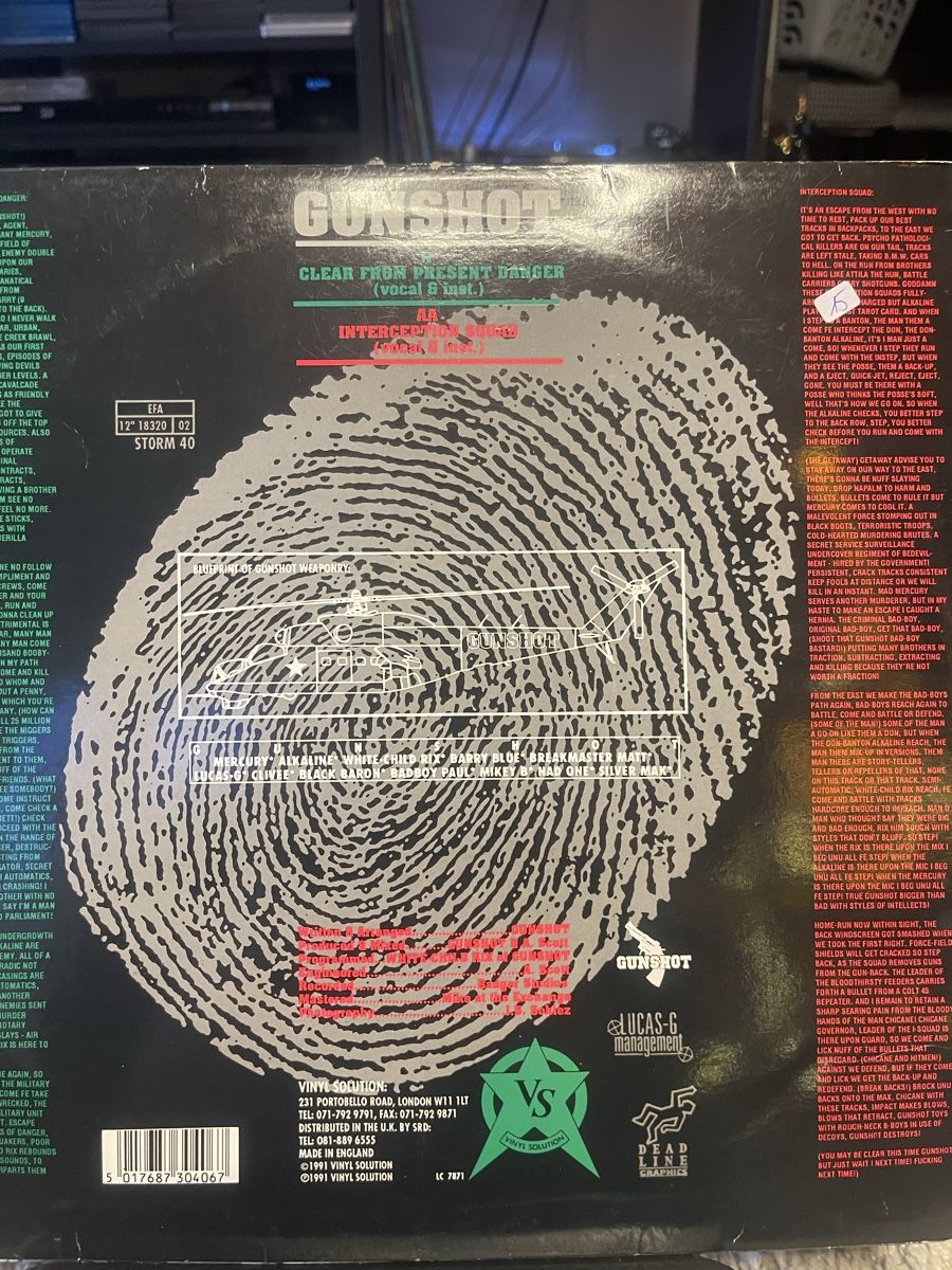 Schallplatten: Gunshot / clear from present danger – Gebraucht aus Dagmersellen von stonefinger 1
