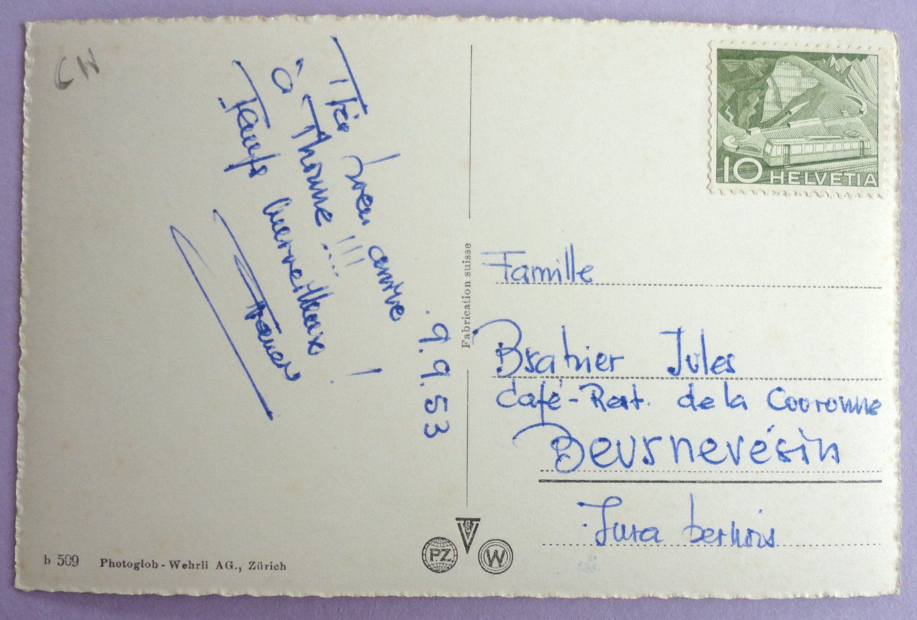 Cartoline postali: Thunersee mit Niesen – Usato da Fétigny venduto da Billy2miny 1
