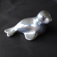 Seehund Skulptur Robbe Seehund Hoselton, signiert