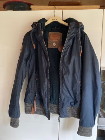 NAKETANO Winterjacke Jacke Damen Gr.L / 42 dunkelblau nw