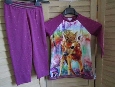 Gr. 98/104, Reh-2Teiler, Leggins/Kleid, fabrikneu