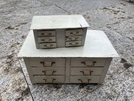 Schubladenmöbel Antik Klein Metall Kunst