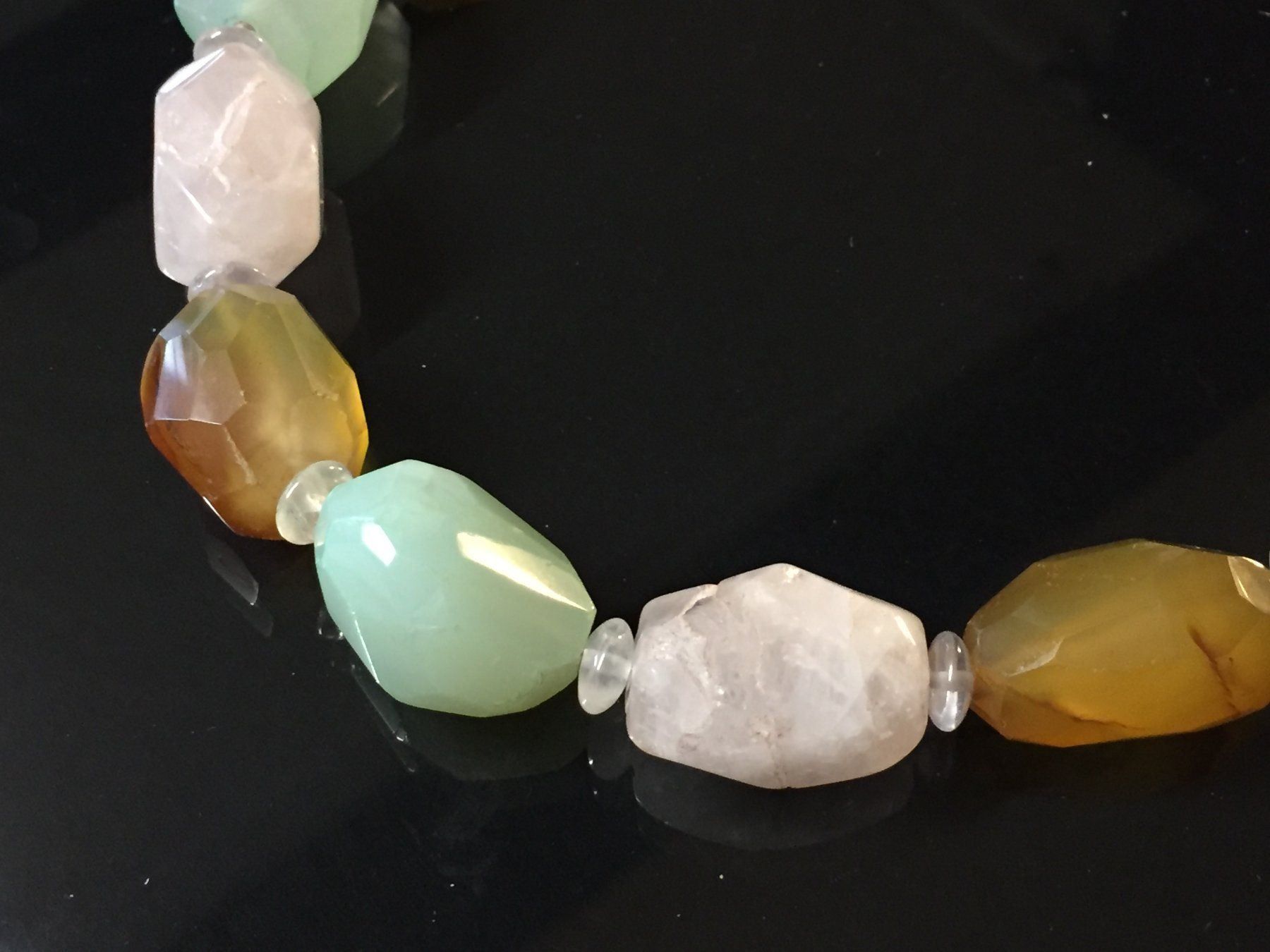 Catenine: Wunderschöne Kette aus Chalcedon & Achat – Nuovo (secondo la descrizione) da Schaffhausen venduto da uniqueketten 2