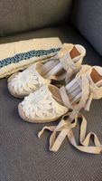 Tory Burch Espadrilles Keilabsatz mit Blumendekor Gr. 38
