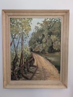 Gemälde Waldweg signiert H. Aebi 79