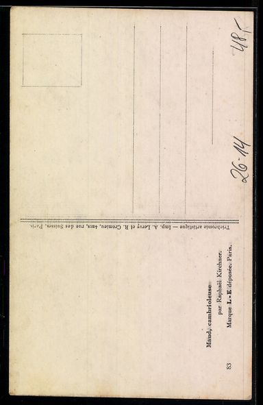 Cartoline postali: Raphael Kirchner: Maud, cambrioleuse, na – Usato da Berlin venduto da bartko-reher 1