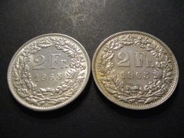 2 x 2.- Fr 1965 + 1965  Superbes pièces Superbe qualité Top