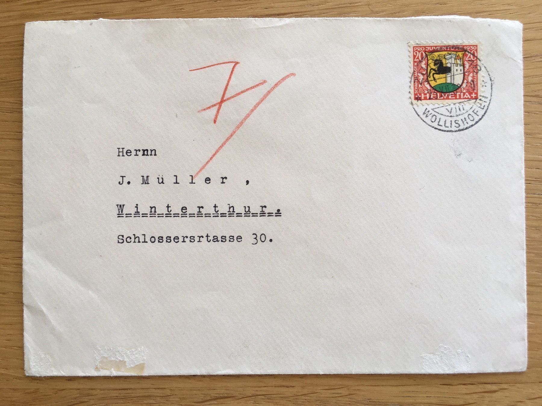 Alle Briefmarken: PRO JUVENTUTE 1930 Brief – Gebraucht aus zürich von Cf8000